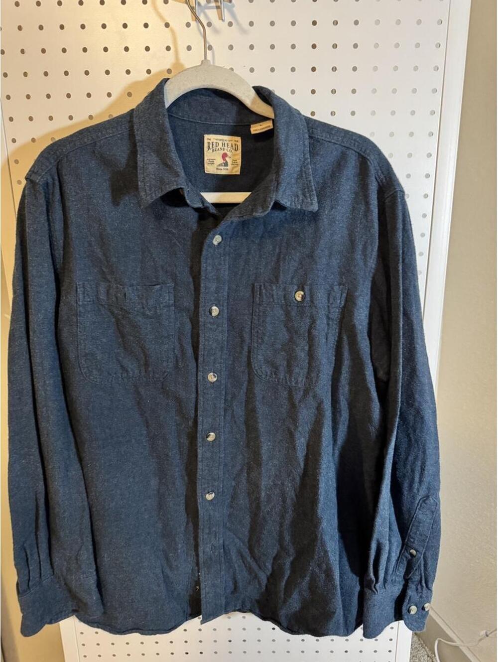 Red Head Brand Co. Blue Flannel Shirt | Size L | Outdoor Workwear